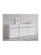 Μπουφές Alfere 103 mit Schubladen White, Black 180x40x78cm
