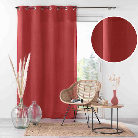 Curtain with Grommets Absolu Red 140x260cm