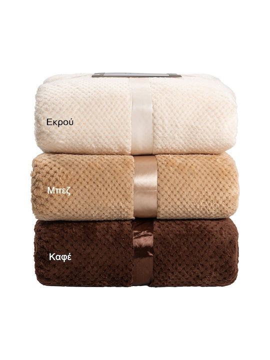 Beauty Home Art 11600 Fleece Blanket Super King 220x240cm Ecru 11600KBYD Off White