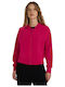 Women's Sweatshirt Jacket Hooded Fuchsia
