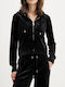 Madison Women's Sweatshirt Jacket Hooded Black