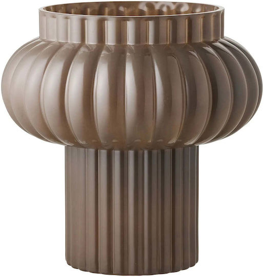 House Nordic Βάζο Γυάλινο Καφέ Φ27xΥ27cm
