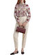 Langärmelig Damen Hemd Beige