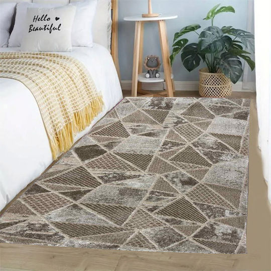 SpitiBazaar Set Modern Schlafzimmer-Teppichsets Synthetisch,Polyester/Cotton/Leather Coffee SD-5021366 3Stück
