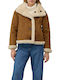 Mouton Women's Taba Coat Teddy with Fur Details