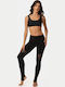 Transparente Leggings Seitlich Schwarz