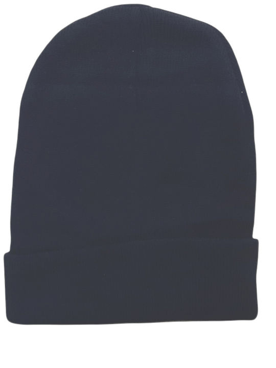Beanie Unisex Σκούφος Πλεκτός σε Μαύρο χρώμα
