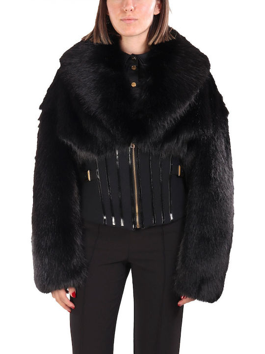 Frauen Pelz Black