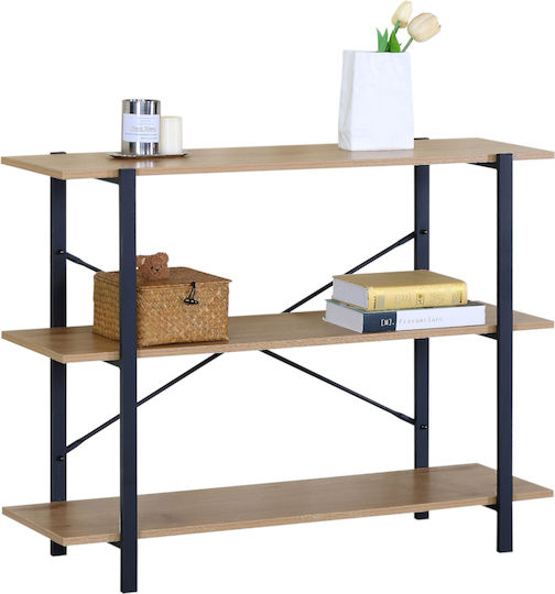 Ravensby Bookcase Natural/Black 106x35x80cm 15340072 Ravensby Bookcase Natural/Black 106x35x80cm 15340072