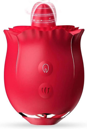 Smd Keeps Giving Tongue Clitoral Pink Vibrator 9 Licking + 9 Vibrating Modes Pink Red