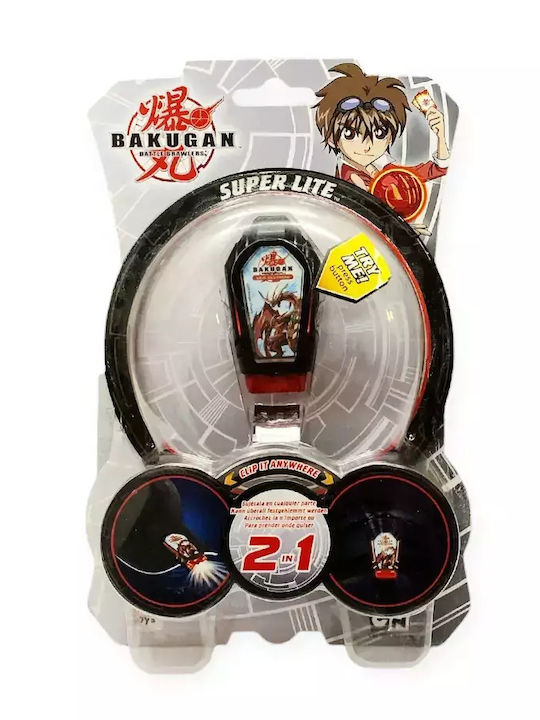 Children's Flashlight Bakugan Super Lite 420229-a Clip Hanging 22 X 14 Cm Black Red