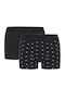 Herren Boxershorts Schwarz 2Packung