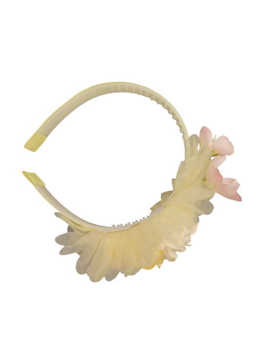 Yellow Kids Headband with Flower