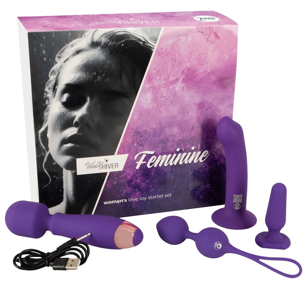 Magic Shiver Feminine Love Toy Starter Set with Remote Control Purple