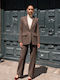 Cuca Damen Mittellang Blazer Chocolat