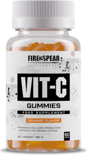Fire & Spear Vitamin C for Immune System Boost, the Skin & Antioxidant Action Orange 60 jelly beans