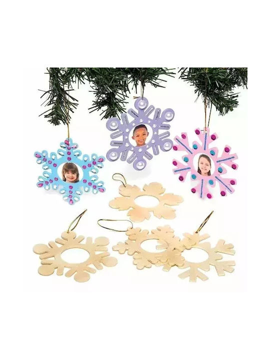 Baker Ross Creative Kit Снежинка 4067424 1-34 Персонализирани Коледни Снежинки Дърво 8 Бройки 3+ 21 X 15 См
