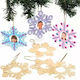 Baker Ross Creative Kit Снежинка 4067424 1-34 Персонализирани Коледни Снежинки Дърво 8 Бройки 3+ 21 X 15 См