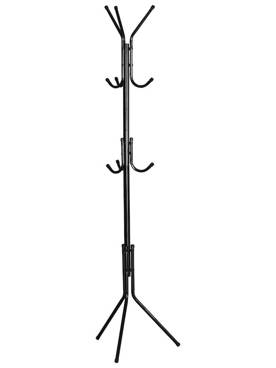 ArteLibre Switch Καλόγερος Μεταλλικός Μαύρος 42x42x167cm