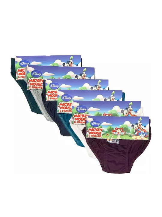 Disney Mickey Mouse & Friends Σετ Παιδικά Βρακάκια Multicolor 6τμχ