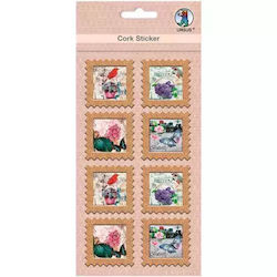 Ursus Spring Decorating Stickers 227977 2-55 8 Cork Stickers Self-adhesive Various Designs