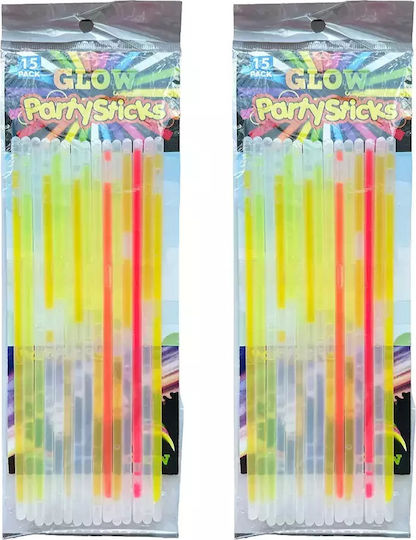 Chippo Glow Partyzubehör Set 504873-2 2x15 Stück 20cm Mehrfarbig