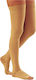 Scudovaris Socken Oberschenkelhoch mit Silikon & Offene Zehen 18-21 mmHg Beige