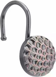 Set Decorative Shower Curtain Hooks Jup 5313070 Forged Round Shape Metal Bronze 12 Pieces Set Decorative Shower Curtain Hooks Jup 5313070 Forged Round Shape Metal Bronze 12 Pieces