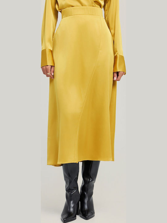 Funky Buddha Midi Φούστα Κίτρινη