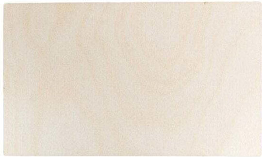 Set 6 Bucăți Paralelogram Din Lemn 9x15cm Natur Placaj