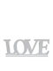 Holzschild Love 52x21cm Weiße