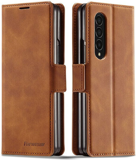 Forwenw Dream Series Портмоне Изкуствена кожа Кафяв (Galaxy Z Fold 3)