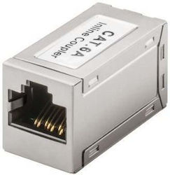 Microconnect Adaptor Modular RJ45 Cat6a Pentru Conectarea a Două Cabluri de Instalație Rețea Pin Out 1:1 Compatibil Poe+ Conform Ieee 802.3at