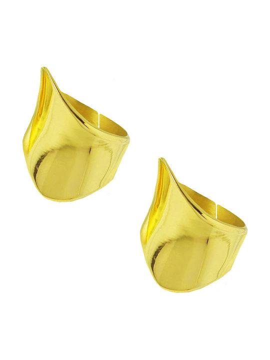 Theodora's Jewellery Women's Silver Gold Plated Ring Set