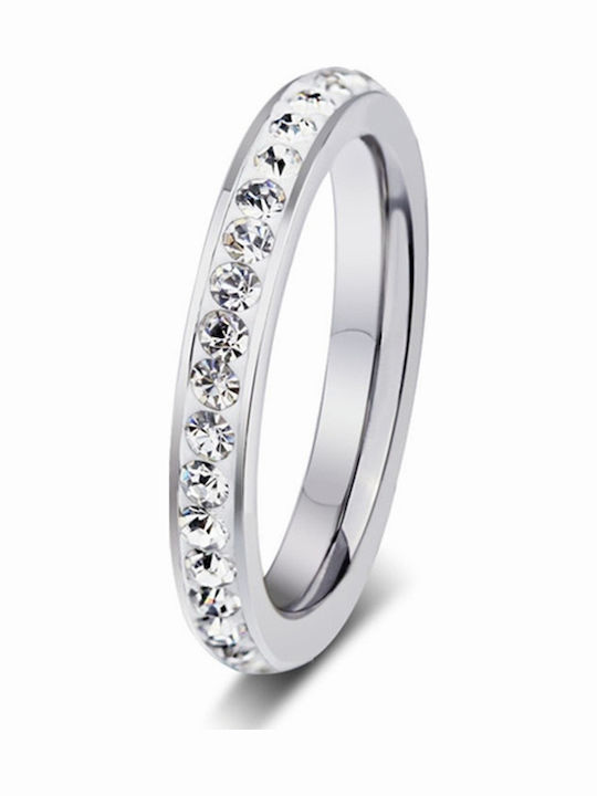 Theodora's Jewellery Inel Pentru Femei Eternitate Band Din Oțel Placat Cu Aur Theodora's Jewellery Inel Pentru Femei Eternitate Band Din Oțel Placat Cu Aur