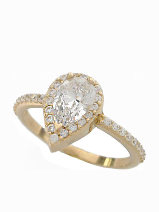 Goldjewels Ring with Stones made of Gold 14K