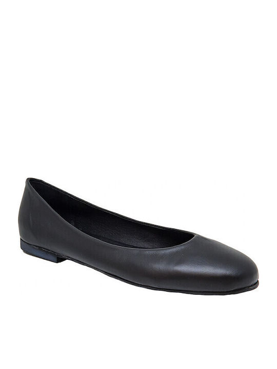 Bigshoes Lederne Damen Ballerinas in Schwarz Farbe