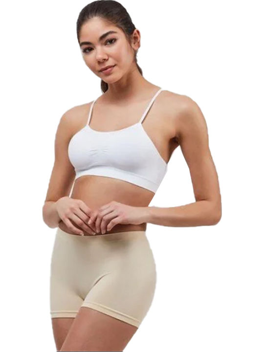 Elite Life High Waist Seamless Beige Boxer