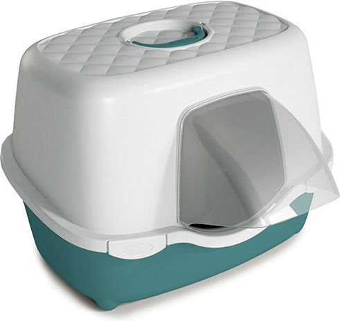 Stefanplast Chic Outdoor Cat Toilet Closed White L54.5 x W39 x H39cm