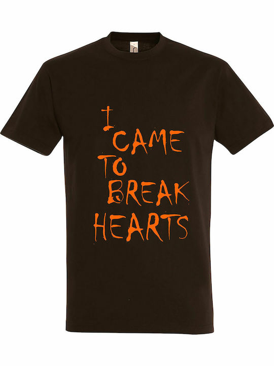 Unisex T-shirt i Came To Brake Hearts Brown