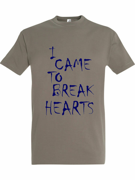 Unisex T-shirt "I Came To Break Hearts" Light Grey