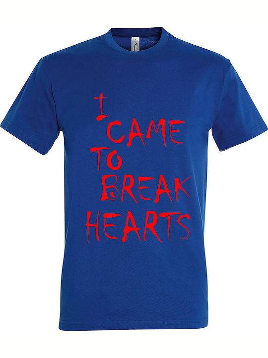 Unisex T-shirt i Came To Brake Hearts Royal Blue