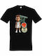 Детска тениска Black Giannis Antetokounmpo Cartoon Basketball Player, Milwaukee Bucks, Nba