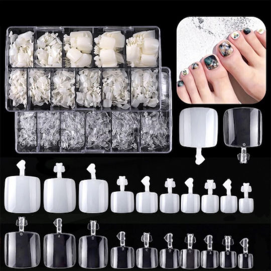 Globalnail Of foot 10 different sizes Globalnail Nail Tips in Beige Color 500pcs IS-46678844