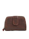 Μικρό Δερμάτινο Γυναικείο Πορτοφόλι Καφέ
