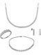 Set with Necklace , Earrings & Ring from White Gold 14K with Stones