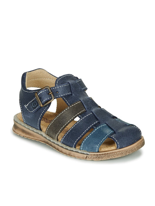 Citrouille et Compagnie Zidou Anatomische Blaue Kindersandalen
