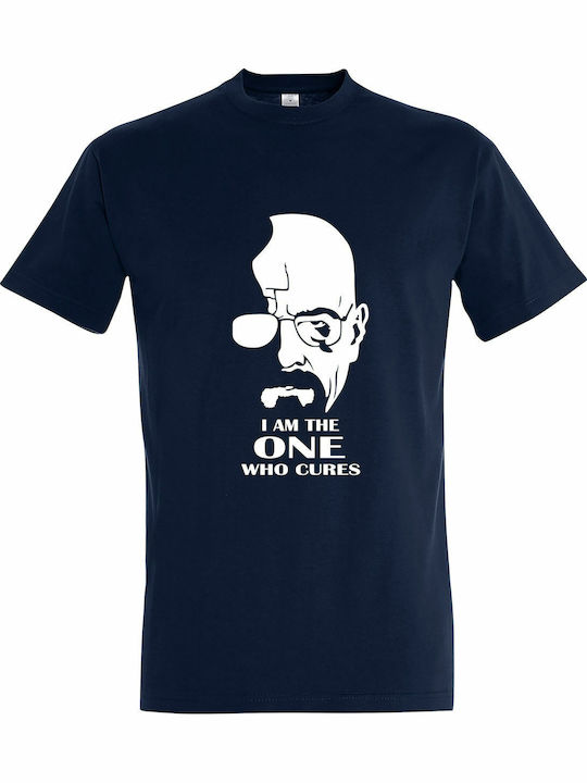 T-shirt Унисекс Breaking Bad I Am One Who Cures Френски Тъмносин