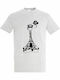 Unisex T-Shirt Giraffe Yoga Sei Ruhig Ash