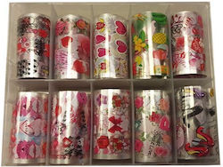 Ff Selections Nail Foils Set No155 10 Pieces – 4cm
